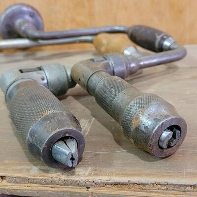Lot 12: (2) Vintage Hand Drill Press Tools