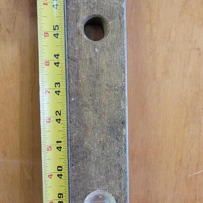 Lot 13: Vintage Wood Case Bubble Level w/ 3 Windows
