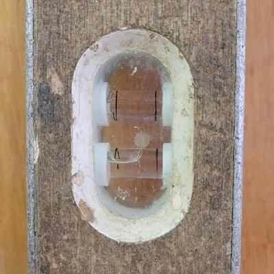 Lot 13: Vintage Wood Case Bubble Level w/ 3 Windows