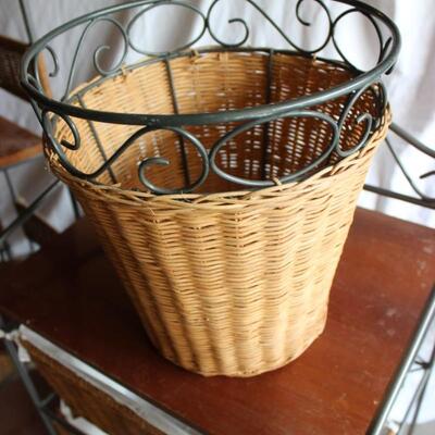  WICKER CART AND SHELVING