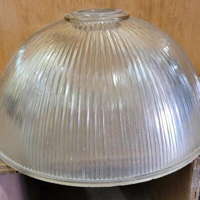 Lot 37: Large Vintage Glass Lamp Shade 