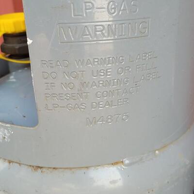 Lot 41: Empty Gray LP GAS Tank 