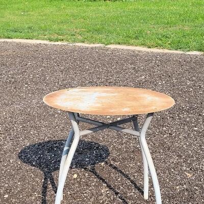 Lot 46: Vintage Metal Top Table 