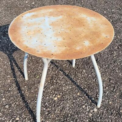 Lot 46: Vintage Metal Top Table 