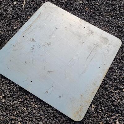 Lot 48: Heavy Duty 3 Foot ROAD MACHINERY AHEAD Aluminum Safety Sign 