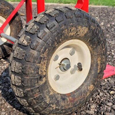 Lot 49: Large 52" Tall Red Moving Dolly 