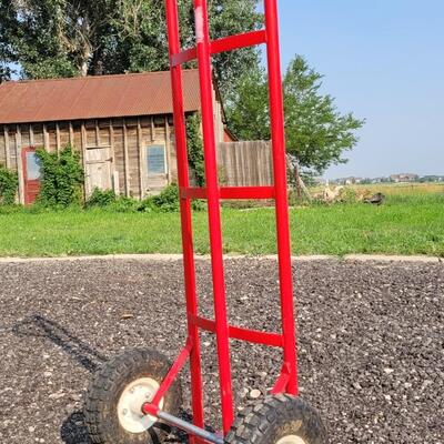 Lot 49: Large 52" Tall Red Moving Dolly 