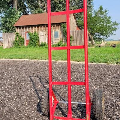 Lot 49: Large 52" Tall Red Moving Dolly 