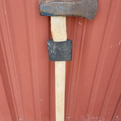 Lot 54: Vintage 34" Wooden Handle Axe (Loose Mount)