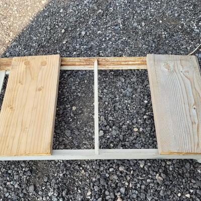 Lot 64: Vintage Metal and Wood Rolling Platform Cart