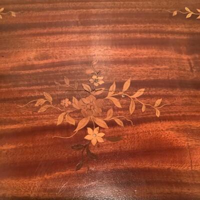 H.  680. Italian Rosewood Table with Inlay 
