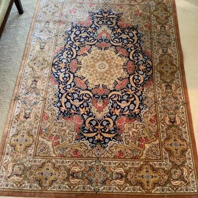 J 681. Signed Hand Knotted Persian Ghoum Silk Rug ( 6â€™ 9â€ x 4â€™ 6â€ ) 
