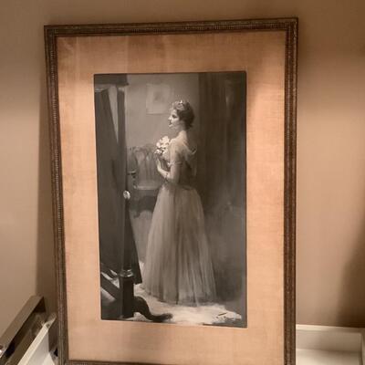 J. 691. Antique Framed  Watercolor on Paper by Wm. Thomas Smedley 1889 