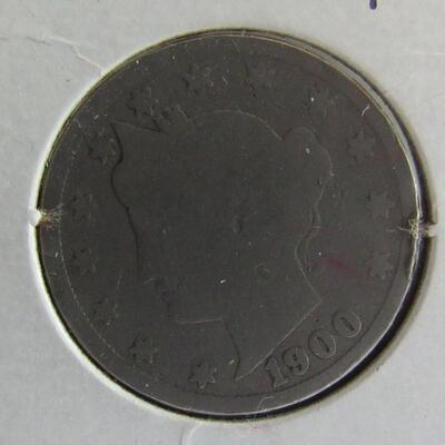 1957 Quarter, 1900 Liberty Nickel, 1935 Penny, 1935 Buffalo Nickel, No Date Buffalo Nickel
