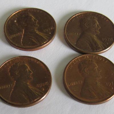 1 Complete Roll All 1974 S Pennies, X Fine - AU