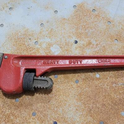 Lot 65: Large Pipe Wrench Forged Jaws