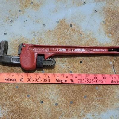 Lot 65: Large Pipe Wrench Forged Jaws