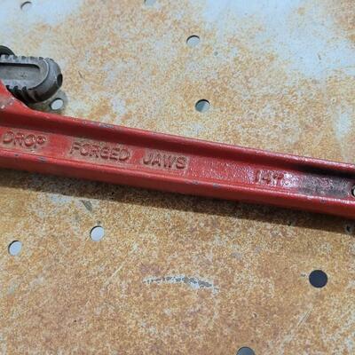 Lot 65: Large Pipe Wrench Forged Jaws