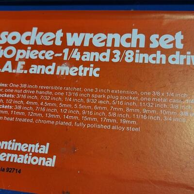 Lot 75: Vintage Socket Wrench Set Blue Case Complete 