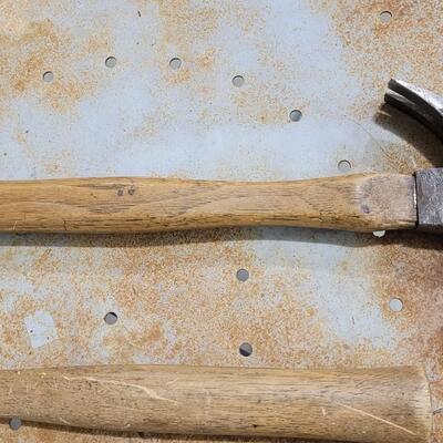 Lot 83: (2) Vintage Wood Handle Hammers 