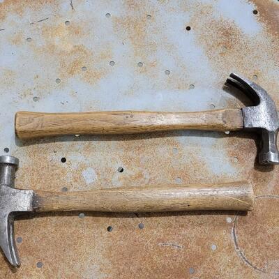 Lot 83: (2) Vintage Wood Handle Hammers 