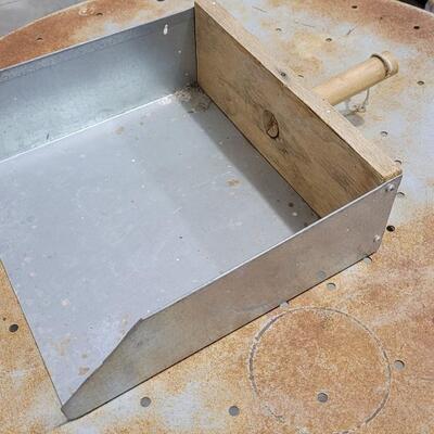 Lot 85: Metal and Wood Shop Dustpan 