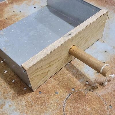 Lot 85: Metal and Wood Shop Dustpan 