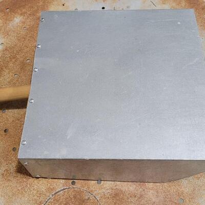 Lot 85: Metal and Wood Shop Dustpan 