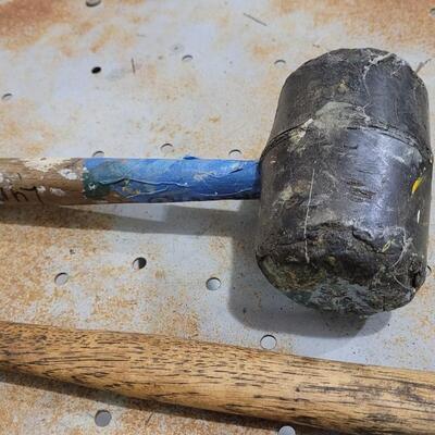 Lot 86: (3) Vintage Safe Impact Hammers (2 Rubber and 1 Wood Tip)