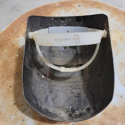 Lot 88: Vintage JACKSON Black Welding Helmet w/ Flip Shade View