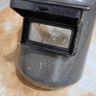 Lot 88: Vintage JACKSON Black Welding Helmet w/ Flip Shade View