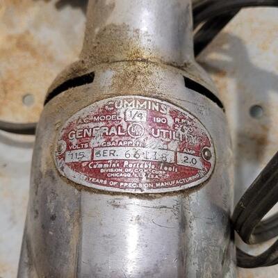 Lot 89: Vintage General Utility CUMMINS Drill