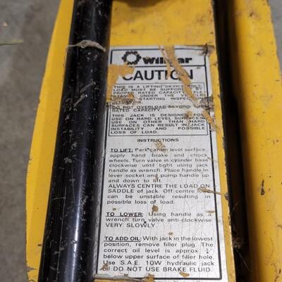 Lot 93: Vintage Yellow Automobile Floor Jack 