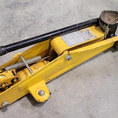 Lot 93: Vintage Yellow Automobile Floor Jack 