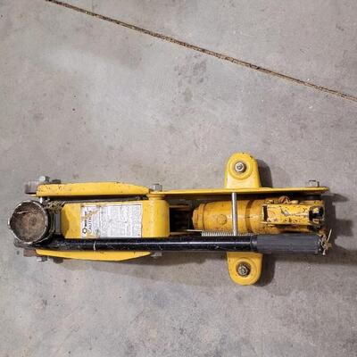 Lot 93: Vintage Yellow Automobile Floor Jack 