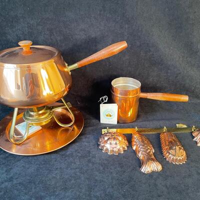 Lot 5  Copper Fondue Set