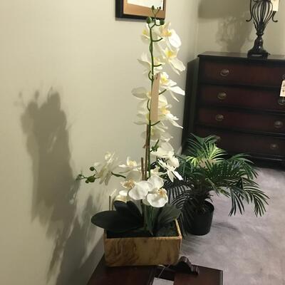 WHITE FAUX ORCHID