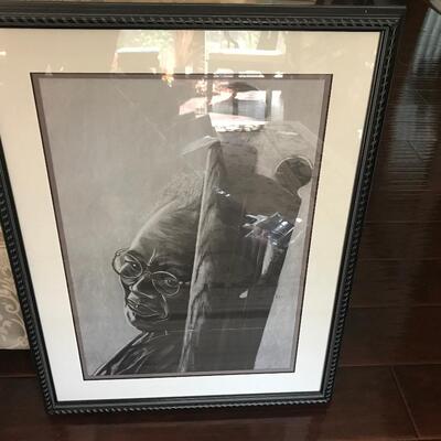 ROCKING CHAIR WOMAN FRAMED PRINT