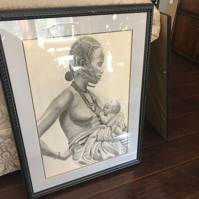 NURSING MOM FRAMED PRINT