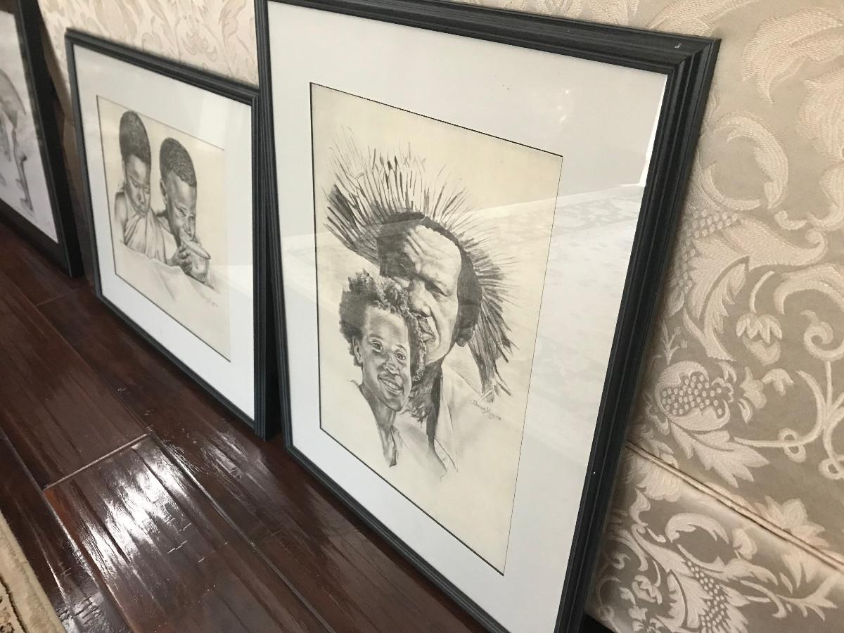 FRAMED CHARCOAL SKETCH PRINTS