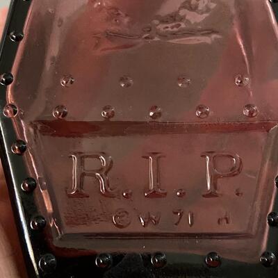 Vintage Wheaton Coffin RIP Poison Bottle Violet Purple