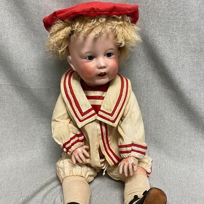 Antique Vintage SFBJ 251 Bisque & Composite Boy Doll Original Body