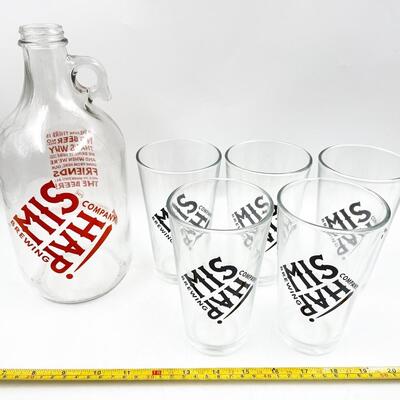 MISHAP BREWING COMPANY HOODIE, GROWLER, AND GLASSES 