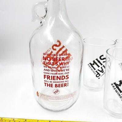 MISHAP BREWING COMPANY HOODIE, GROWLER, AND GLASSES 