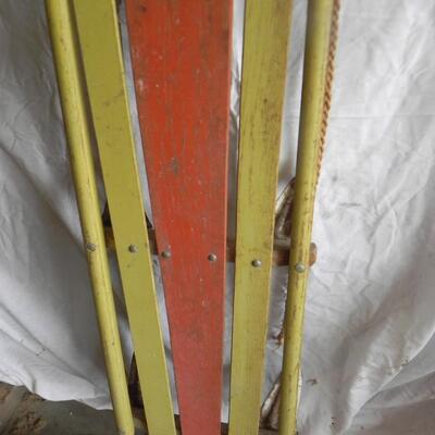   ANTIQUE RED ROCKET SLED