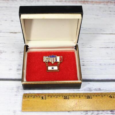 Antique WWI AEF Son in Service Enamel Pin Allied Powers American Expeditionary Forces 