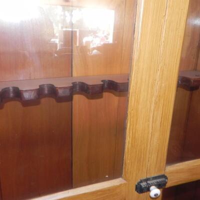   WOODEN GUN CABINET