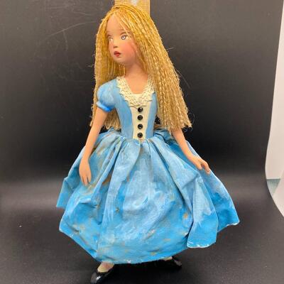Nancy Wiley Alice in Wonderland Painted Composite Paper Mache Art Doll Numbered Signed