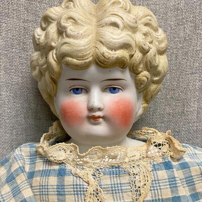 Vintage Antique Blonde China Head Doll Matte Finish