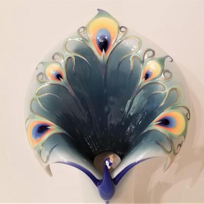 Lot #1  Peacock Vase - nice decorative item